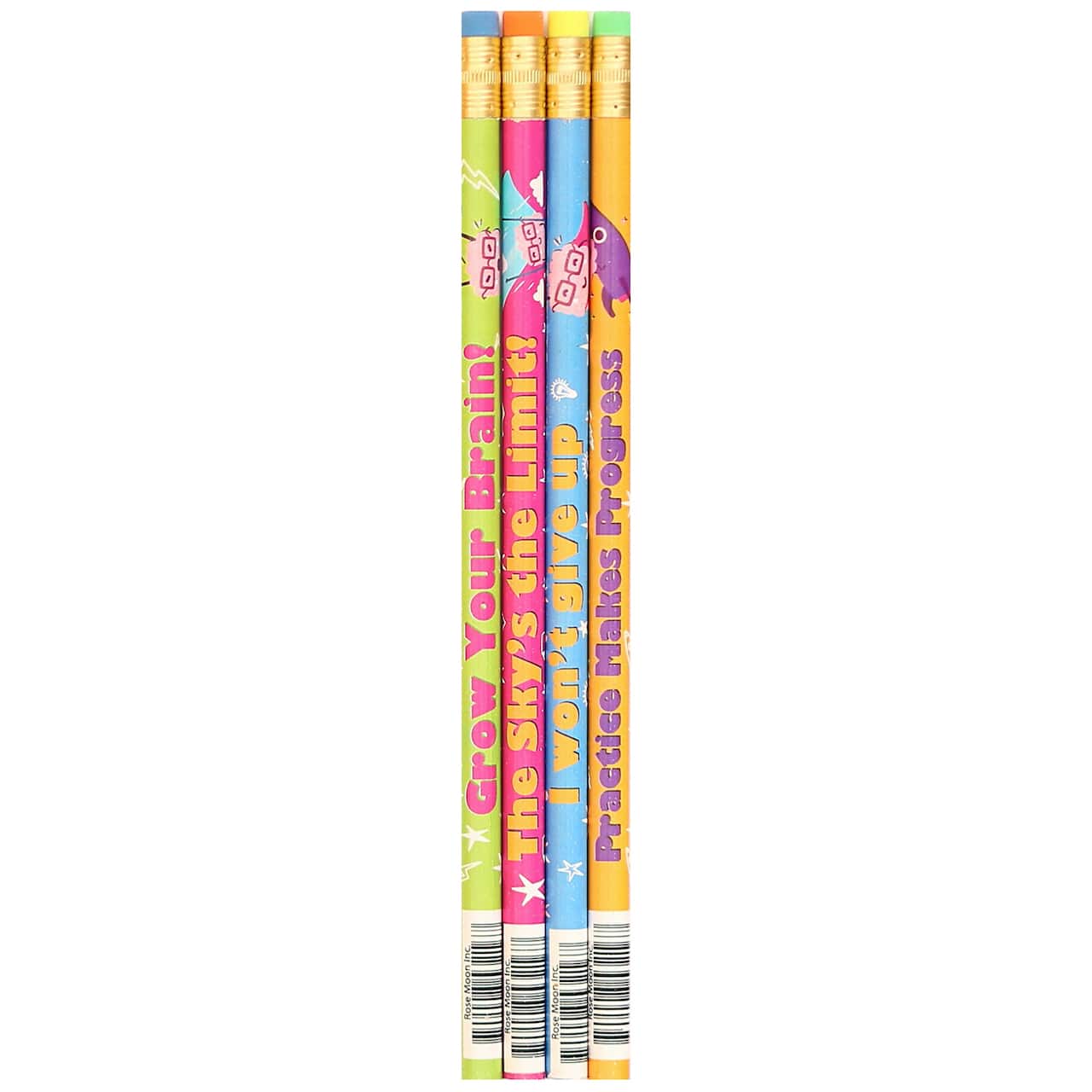 Moon Products Growth Mindset Pencil Assortment, 12 Packs of 12